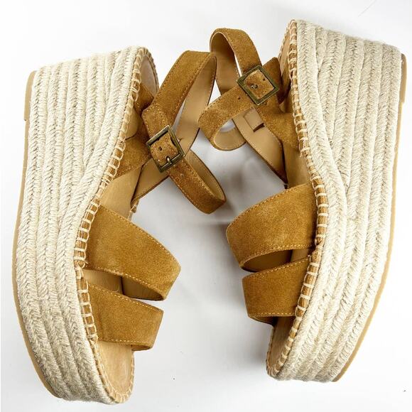 Soludos Womens Como Platfrom Wedge Walnut Brown Sandal Shoes NWT Size 10 - Picture 2 of 8